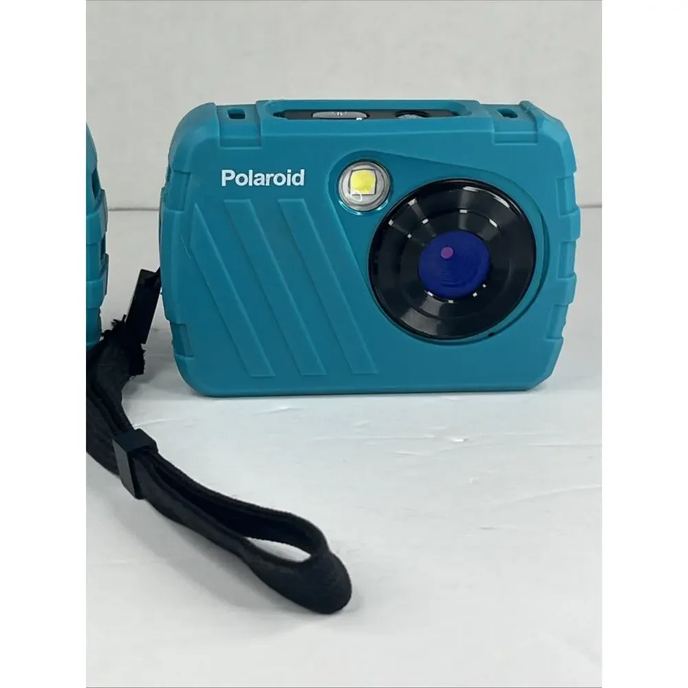 2 Polaroid ISO48 HS 16MP 4x Zoom Digital Cameras Tested Waterproof With Cases